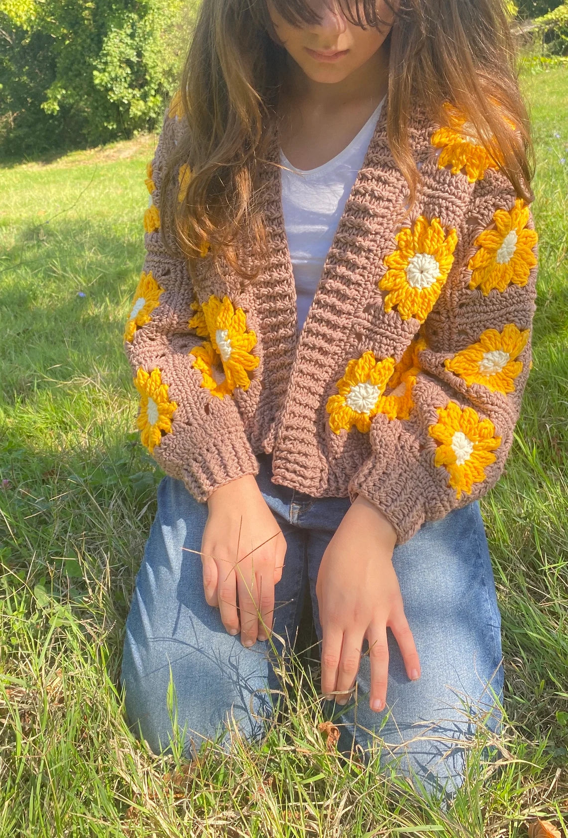 Handmade Floral Crochet Cardigan