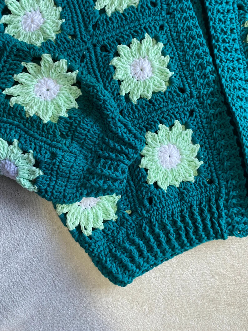 Crochet Daisy Cardigan in Gorgeous Hues!
