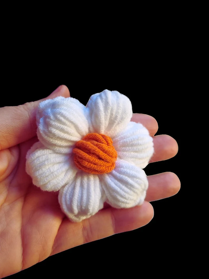 Handmade Puff Flower Applique