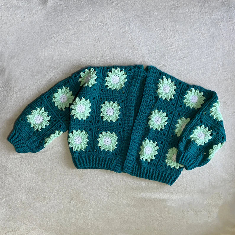 Crochet Daisy Cardigan in Gorgeous Hues!