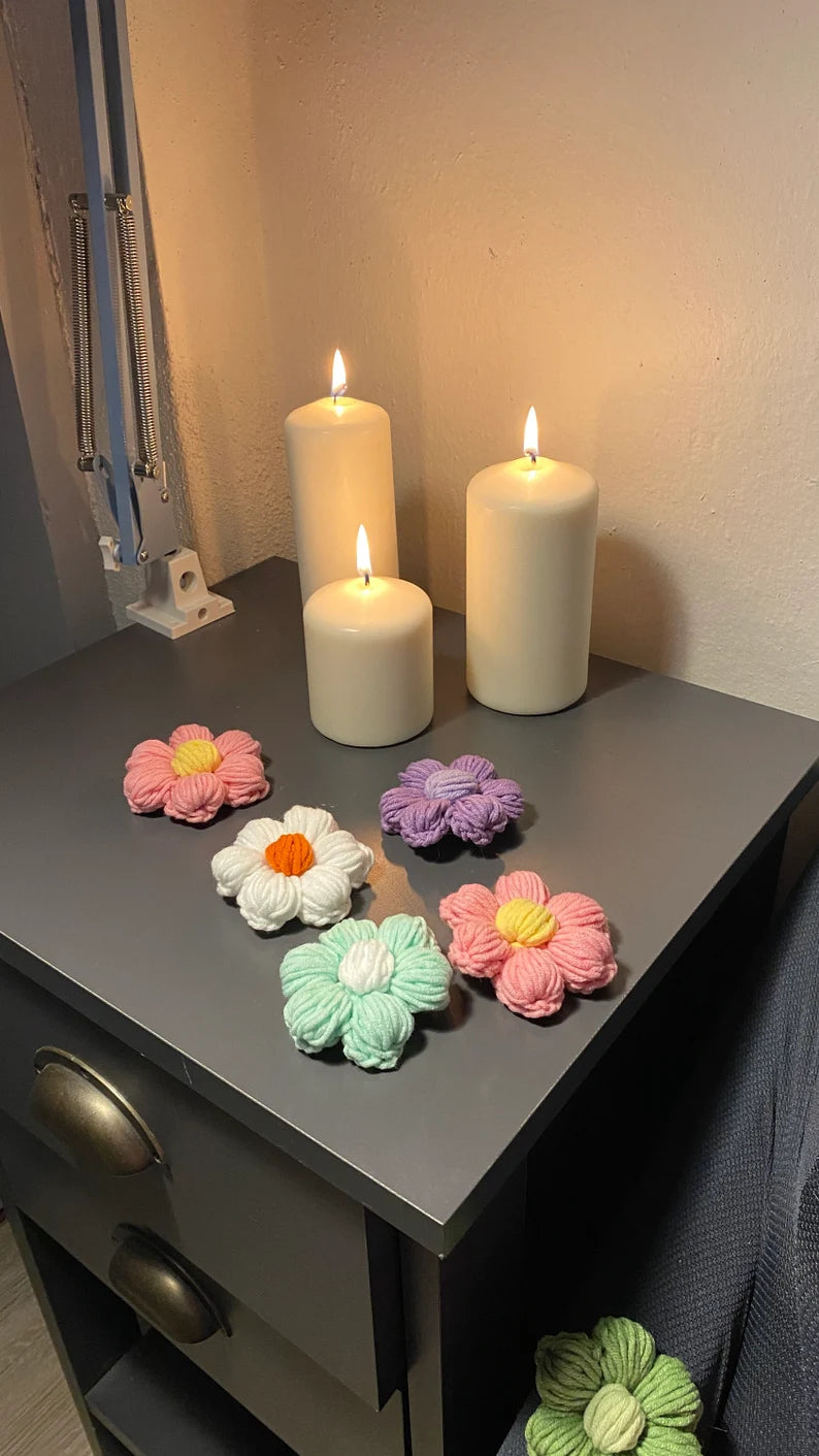 Handmade Puff Flower Applique