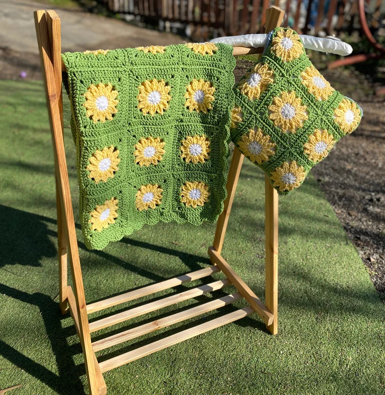 Dreamy Daisy Flower Pillow & Sofa Throw