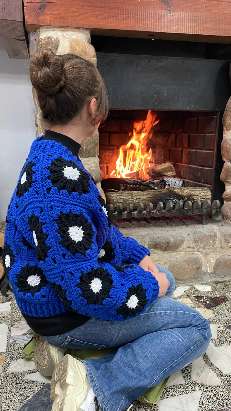 Unique Handmade Floral Sweater