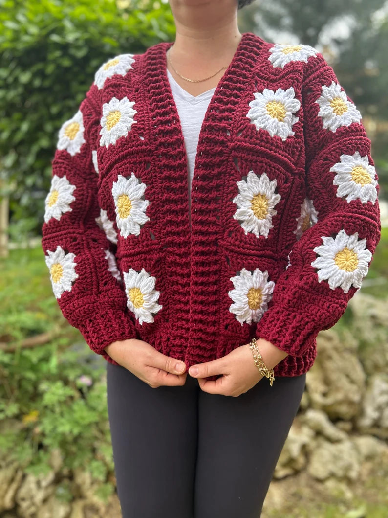 Colorful Crochet Sweater for Women