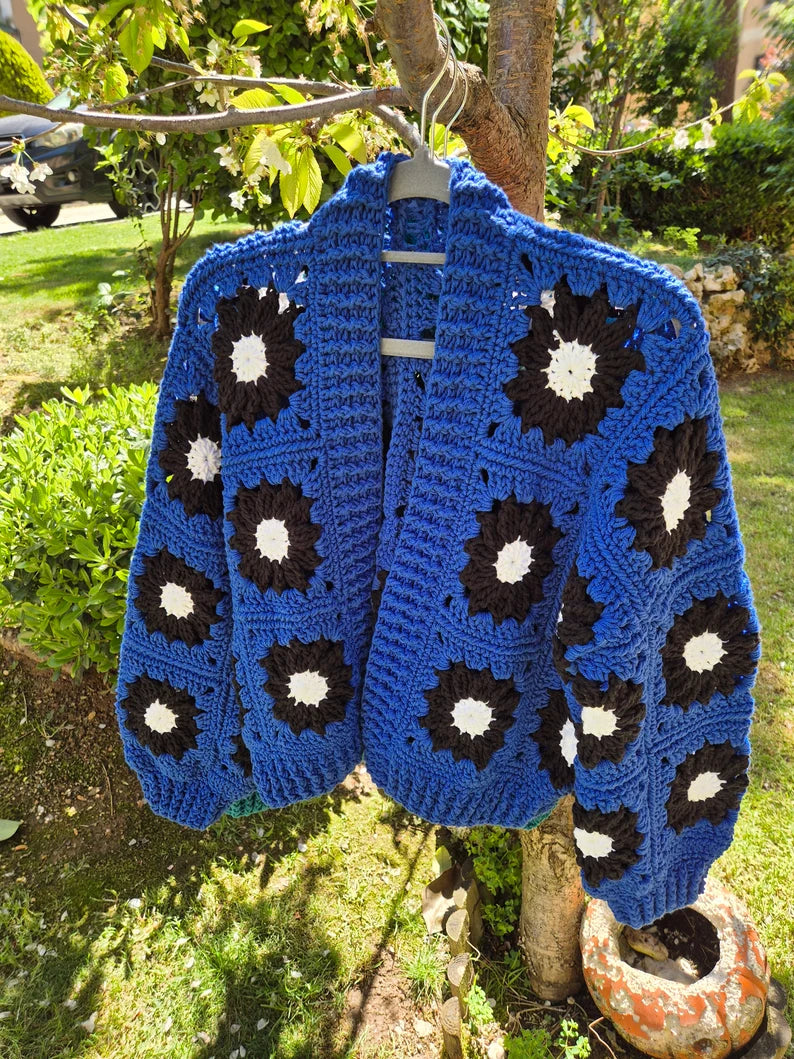 Unique Handmade Floral Sweater