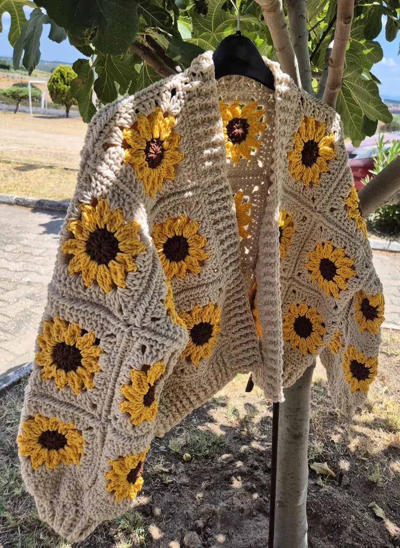 Sunflower Crochet Cardigan